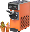 GLBMXDD sorbetière, 750 W, 110 V/220 V, 4,5 L, 450 W, Orange, Professionnelle, pré-Refroidissement, Nettoyage Automatique
