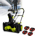AETEREOS fraise à neige, 220 V, 3500 W, 7.6 M, 50 Cm, Noir, Électrique avec 2 Lampes LED, Distance de Jet de Neige
