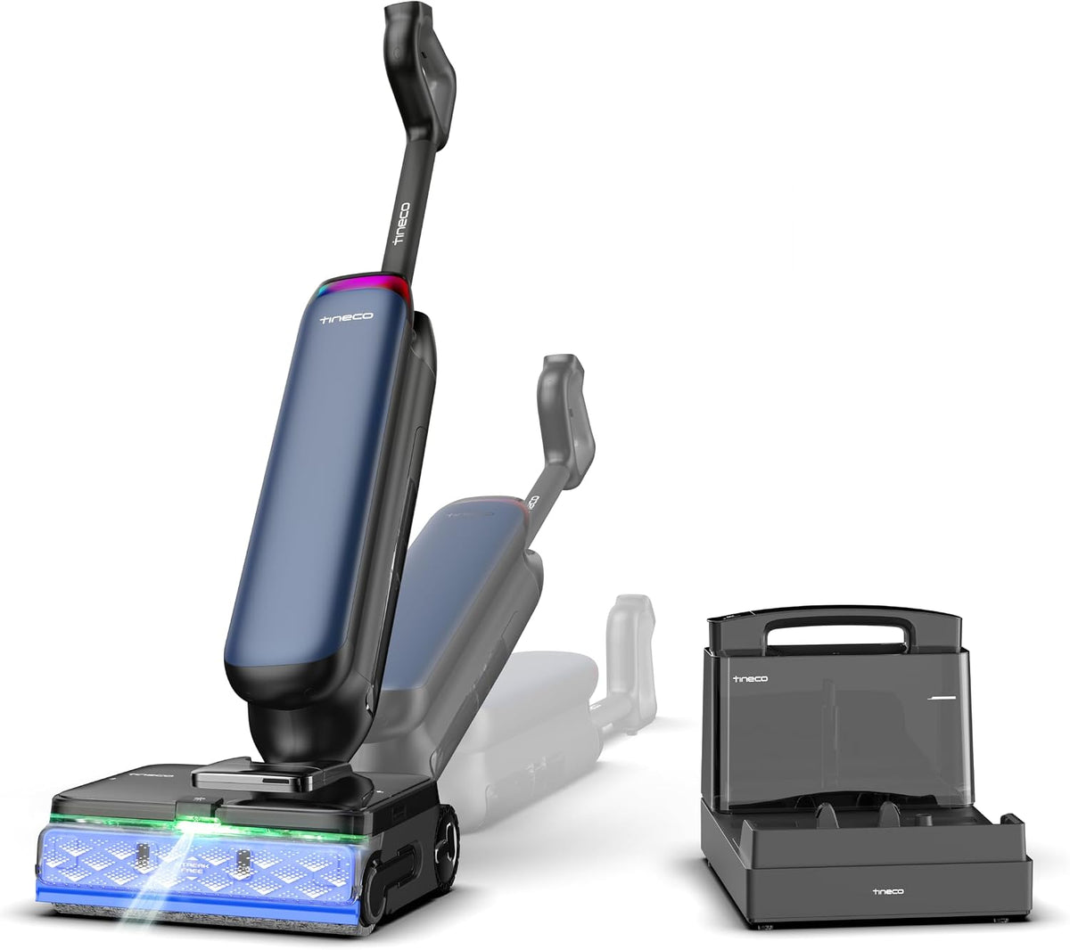 Tineco Aspirateurs balais et balais électriques, 5 L, 45 dB, Noir, Floor One Station S9 Artist Aspirateur Laveur