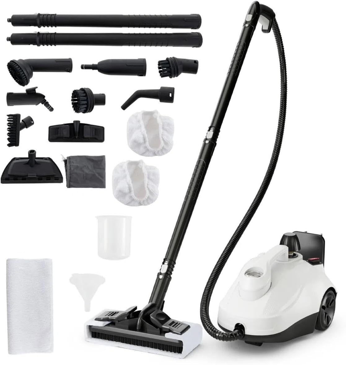 Helloshop26 nettoyeur vapeur, 2000 W, 36 x 26 x 23 cm, Blanc, portable nettoyage puissant & rapide moderne en pp 20_0012910