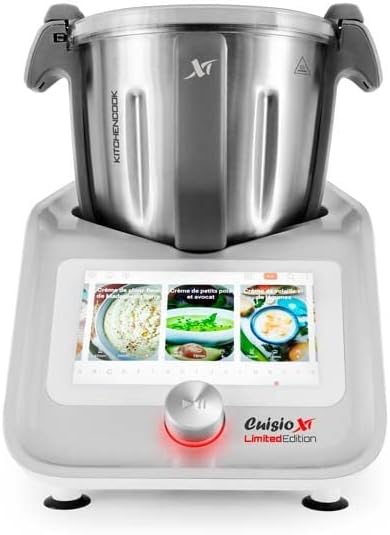 KITCHENCOOK Robots multifonctions, Gris, Robot Cuiseur Connecté 800 Recettes Cuisioxtconnect