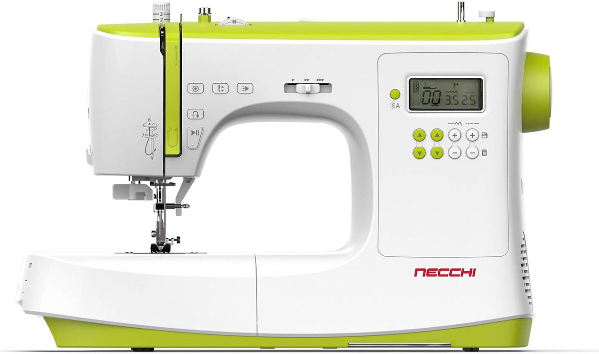 Necchi machine à coudre, Vert, Intérieur en Aluminium moulé sous Pression, Coque en ABS, Light Green