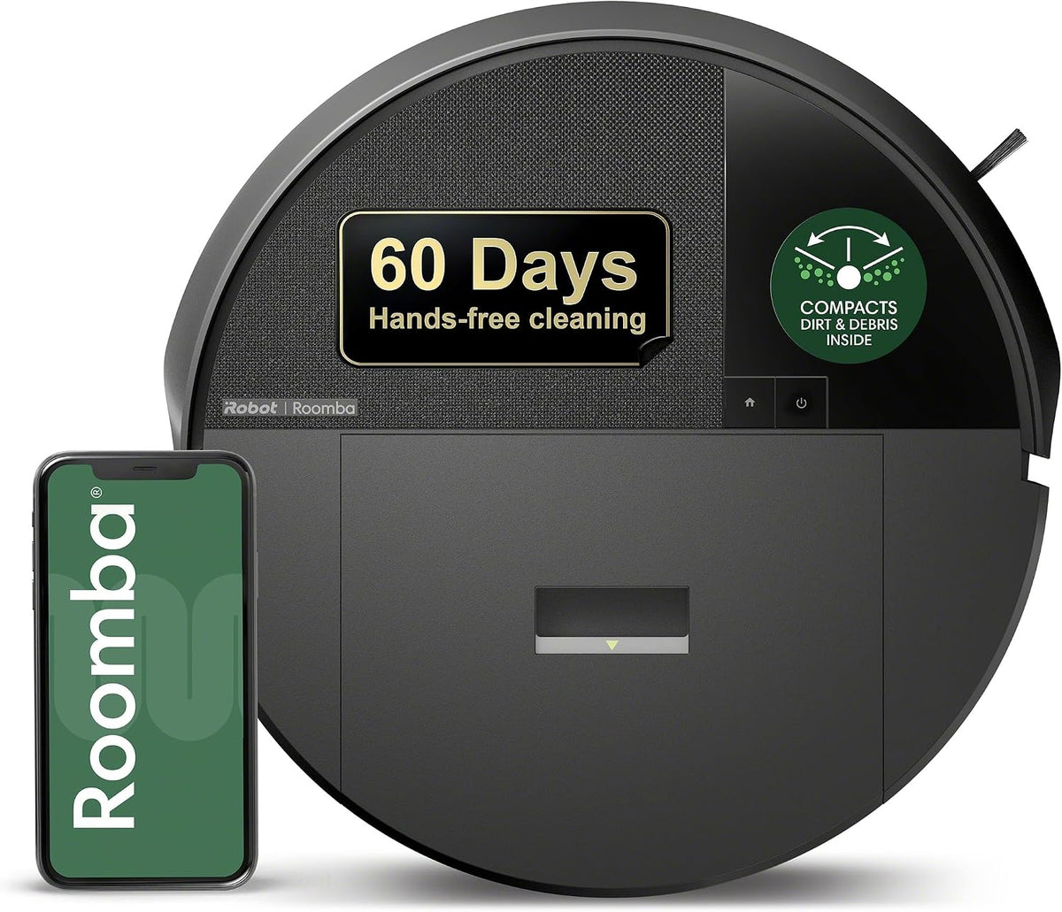 iRobot robot aspirateur, Noir, Roomba 205 DustCompactor Vac, Compacte automatiquement Les débris à l'intérieur du Robot
