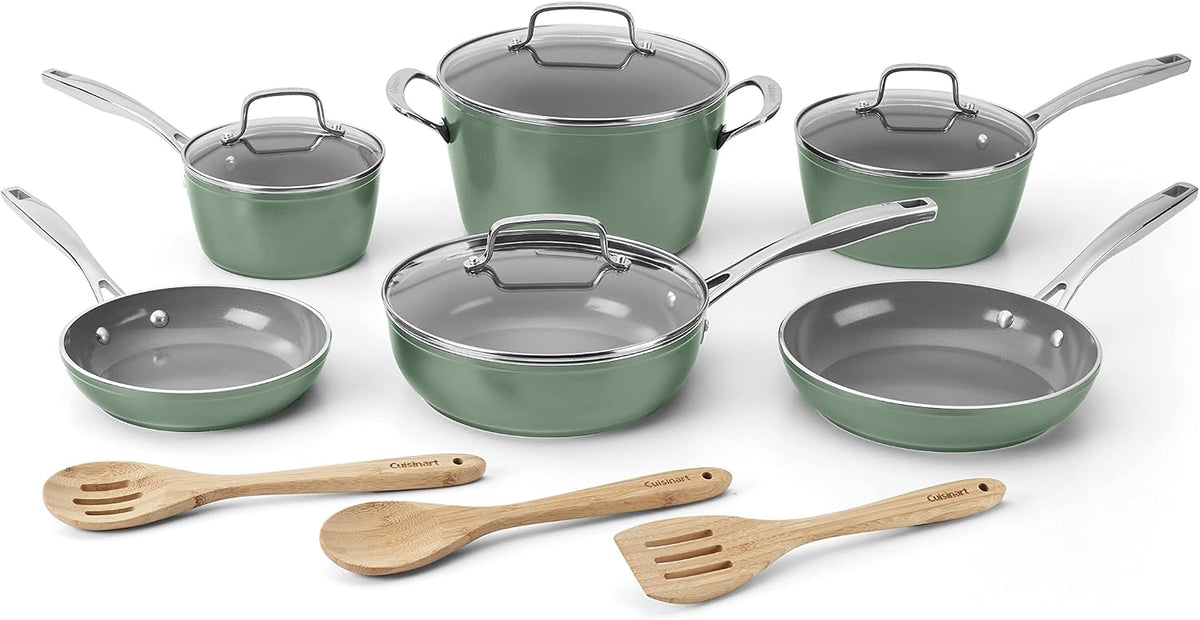 CUISINART batterie de cuisine, 52G, Noir, GreenChef® -13SG en céramique antiadhésive
