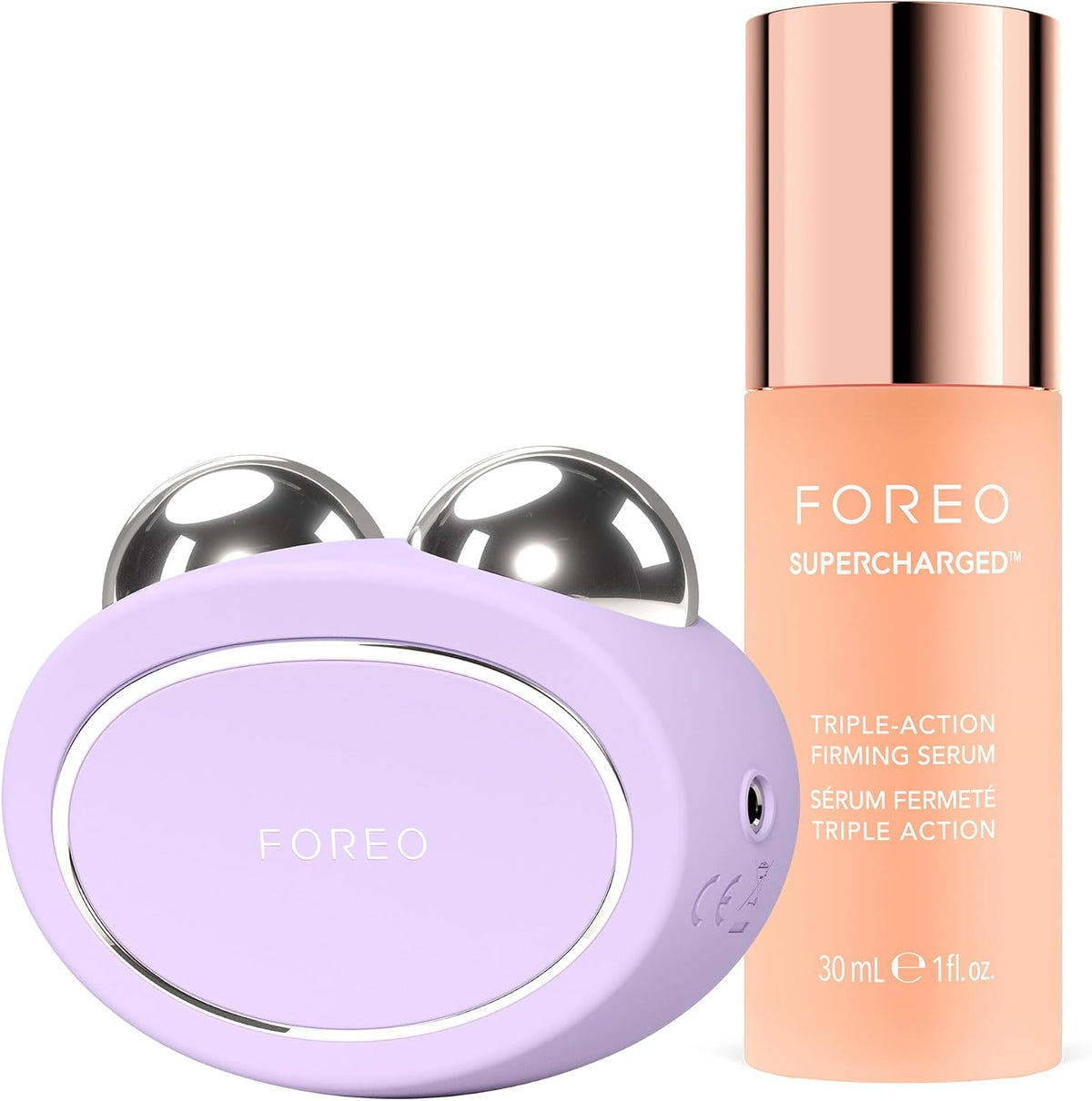 FOREO épilateur à lumière pulsée, 30 ml, Noir, Pack BEAR 2 + SUPERCHARGED Sérum Raffermissant Triple Action