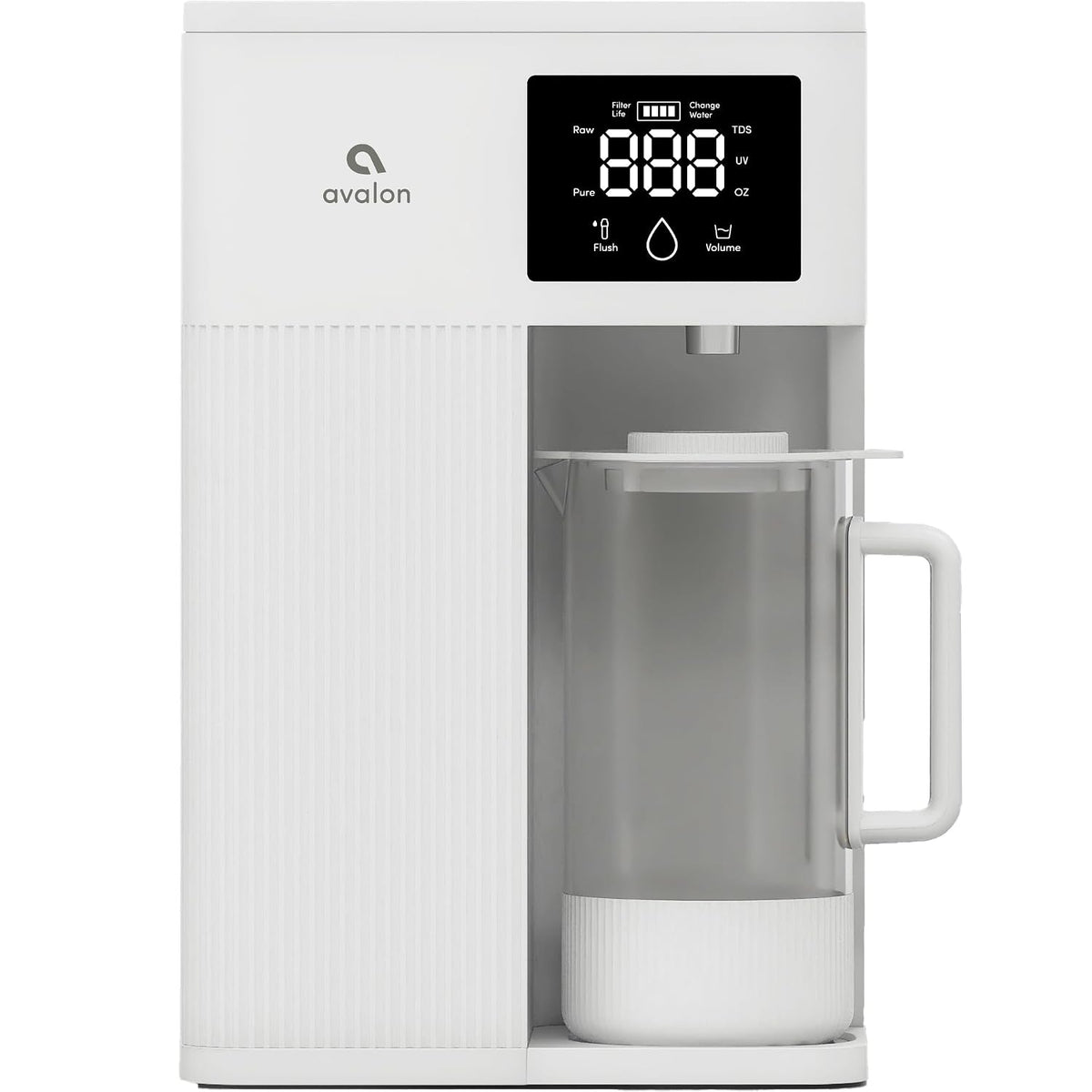 Avalon Purificateurs d'eau, Blanc, Distributeur d'eau à osmose inverse de comptoir avec pichet, filtration en 4 étapes