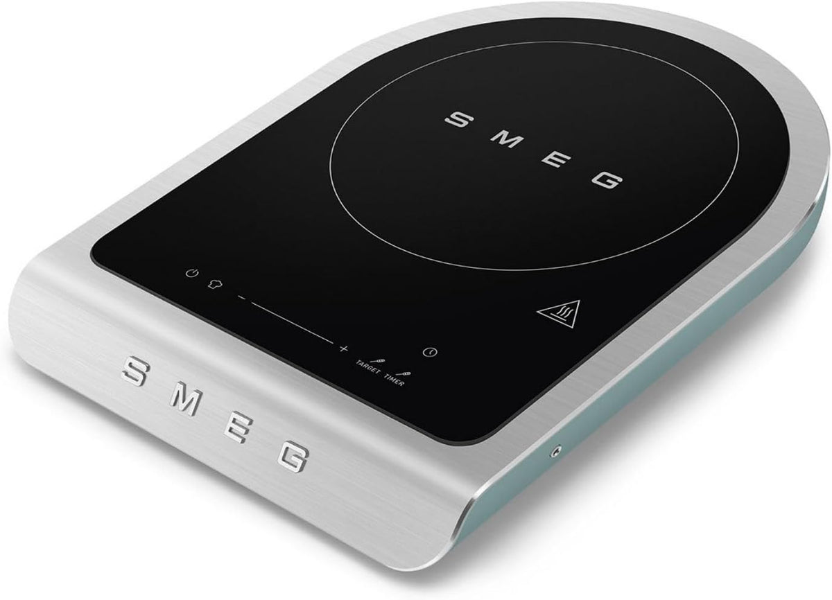 table de cuisson Smeg, 2100 W, Vert, Plaque de Cuisson à Induction Portable PIC01EGMEU, Programmes de Barbecue