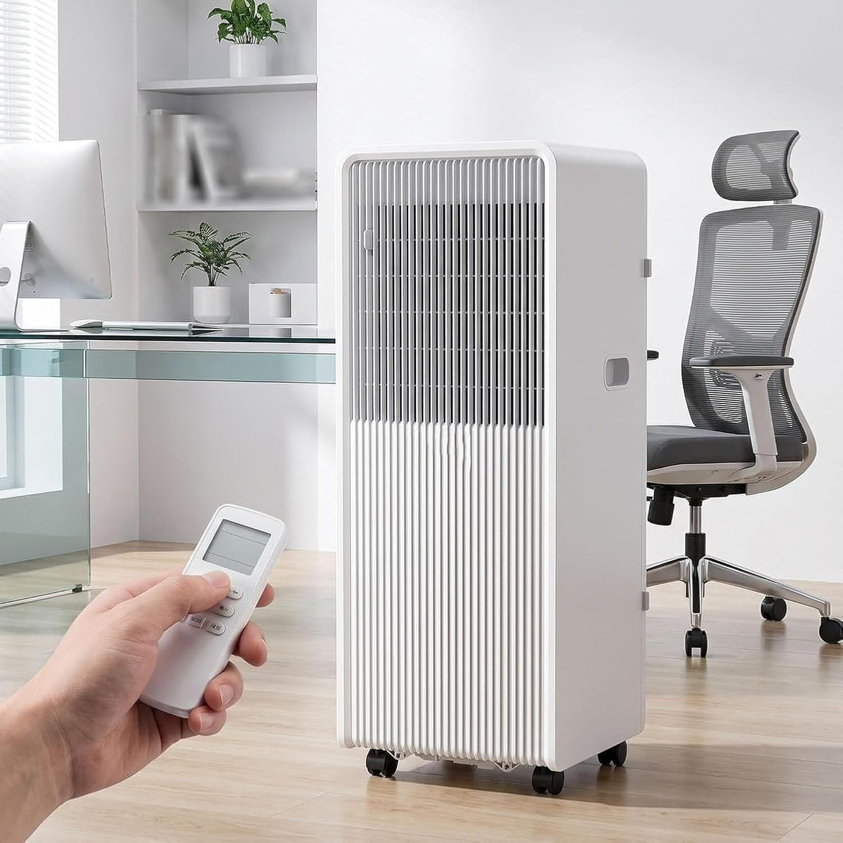 XIUNYIE climatiseur portable, 35 m, 11000 Btu, Blanc, Rafraîchit ², Télécommande, Déshumidificateur, Ventilateur