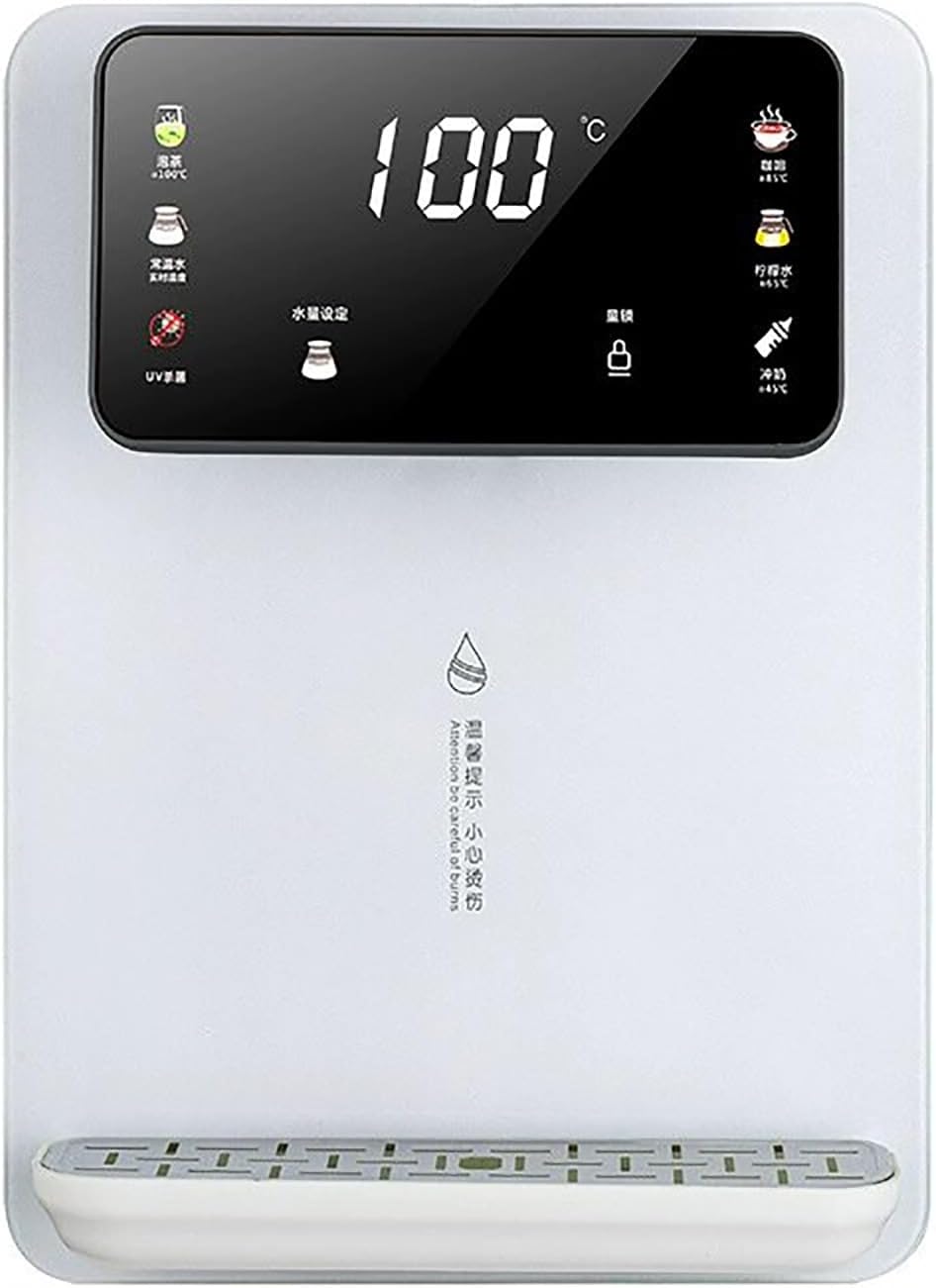 Gtzly distributeur d'eau chaude, 2500 W, 22 L, Blanc, Fontaine a Eau Fraiche, Instantané Mural, Sécurité Enfant