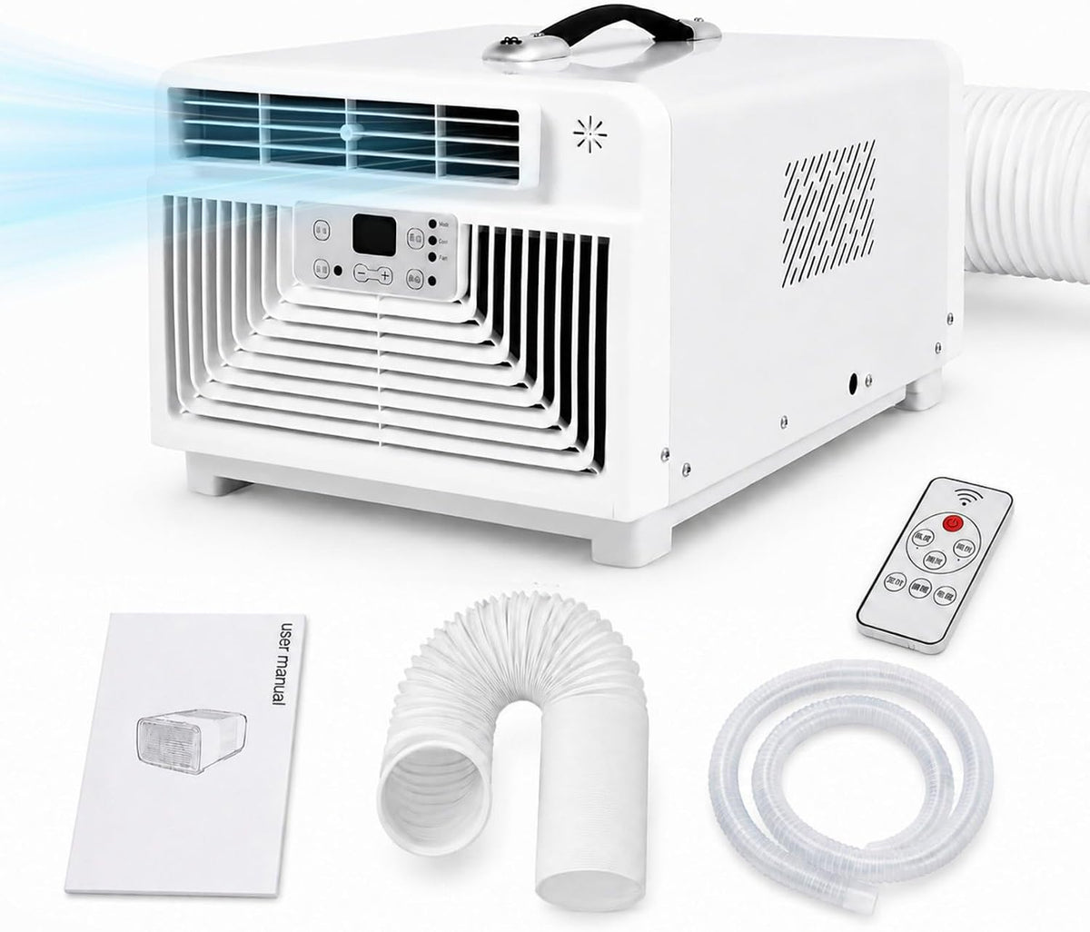 climatiseur portable HCAUYNN, 46 × 28,5 × 23 cm, 300 W, à partir de 45 dB, 220 V, Blanc, Climatiseur Mobile Compact pour Petite Pièce