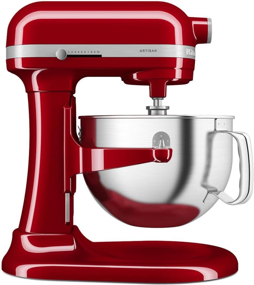 KitchenAid robot pâtissier, 5,6 L, Argenté/Rouge