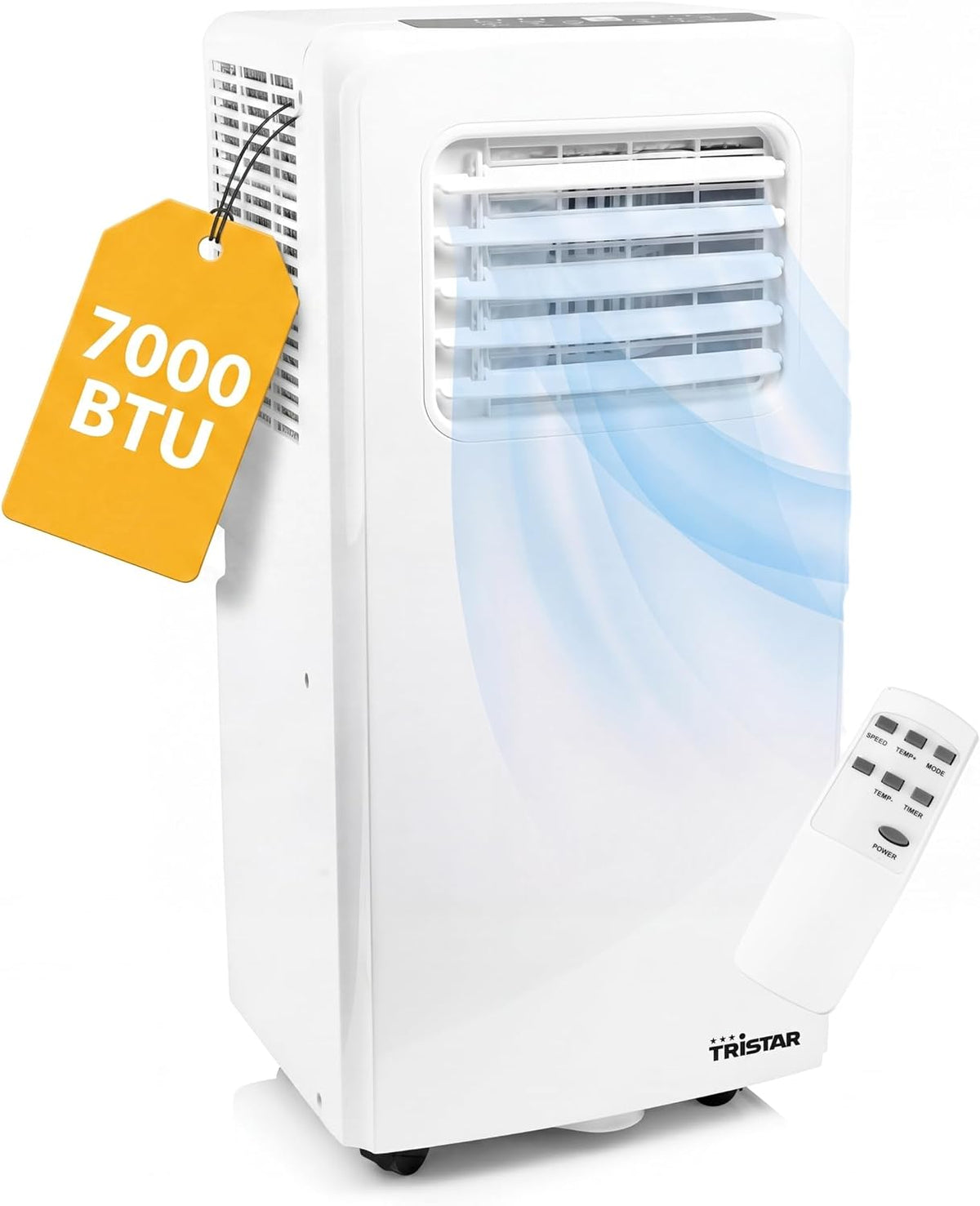 climatiseur portable Tristar, 000 BTU, 25 m, Blanc, Climatiseur mobile - 7 - 3-en-1 - Déshumidifie, Rafraîchit