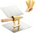 HPMCVE gaufrier, Marron, Machine À Cornets De Crème Glacée Manuelle, Rouleau À Gaufres En Cuivre Avec Poignée En Bois Antidérapante