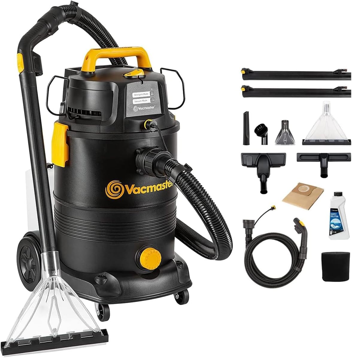 Vacmaster nettoyeur de tapis, 1300 W, 30 L, Noir, Aspirateur-laveur 3-en-1 Double réservoir moquettes