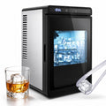 LIFEZEAL machine à glaçons, 220-240 V / 50 Hz, ≤42 dB, 12 kg, 4 cm, Argent, Machine a Glacons Transparents /24h