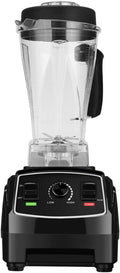 QREZ blender, Mélangeur de bureau en acier inoxydable, 2 L, 2200 W, 110 V-240 V; 50-60Hz, Argenté/Noir, Mixeur Multifonctions