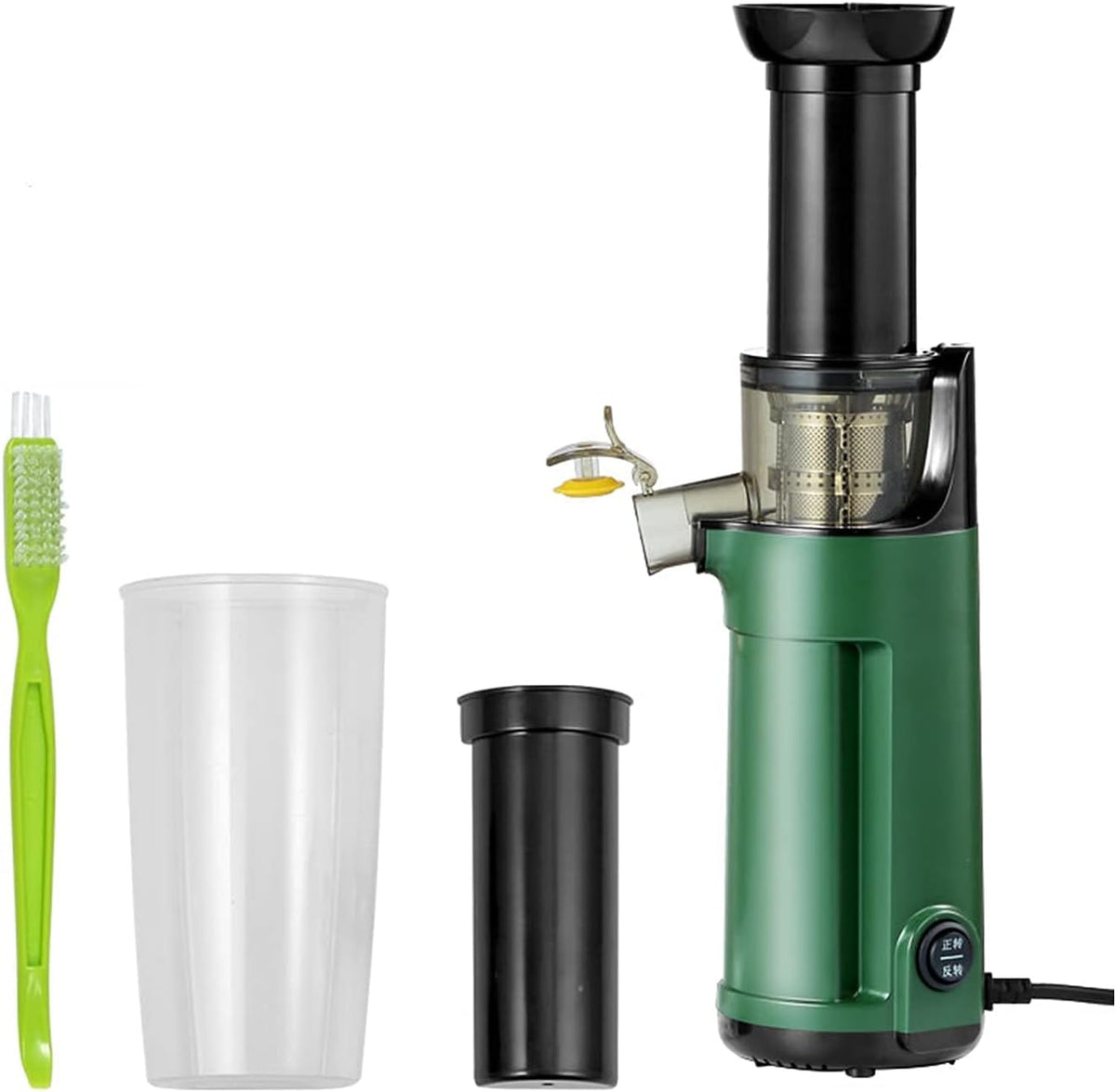CAFIEDR centrifugeuse, Gris, Extracteur de jus Lent Portable à Pression à Froid, extracteur de jus à Mastication léger pour légumes et Fruits