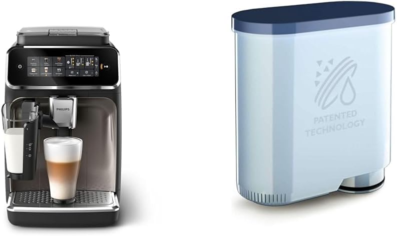 PHILIPS Machines à café automatiques, Noir, Machine à Expresso Entièrement Automatique Séries 3300-6 Boissons