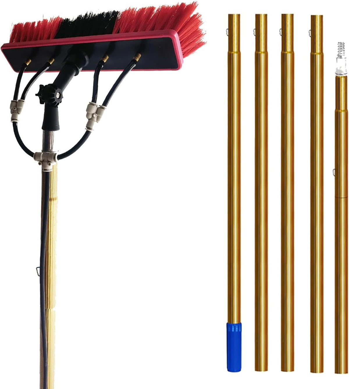 Kit panneau solaire, 9 m, 35 cm, Noir, de nettoyage de fenêtre de 3