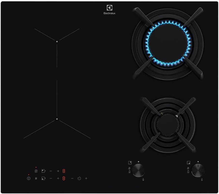 table de cuisson Electrolux, 60 cm, 4500w, Noir, Mixte Induction 4 Feux - KDI640713K