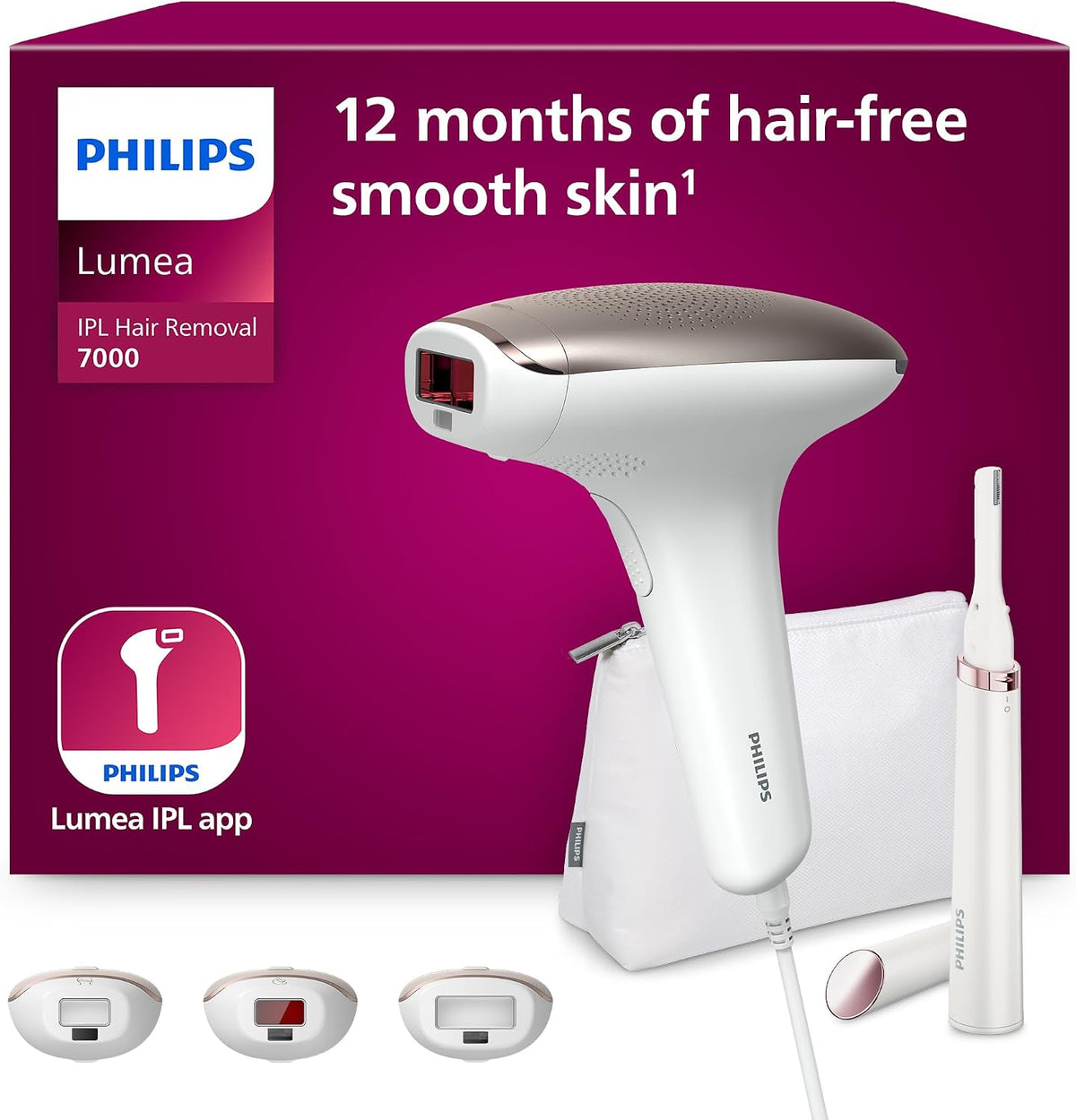PHILIPS épilateur à lumière pulsée, Blanc