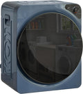 HOMCOM Sèche-linges à évacuation, 1000 W, 3 Kg, Bleu/Argenté, Sèche Linge à Évacuation Compact 5 Modes de Séchage Bleu