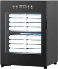 armoire Ginlodda, 58 L, Blanc, Chauffe-Serviettes 2-en-1, Chauffe-Serviettes à Vapeur Compact avec Stérilisateur UV