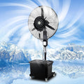 Natliedop ventilateur sur pied, 42 L, 71 cm, Blanc, Ventilateur brumisateur industriel avec réservoir, oscillant à 90°