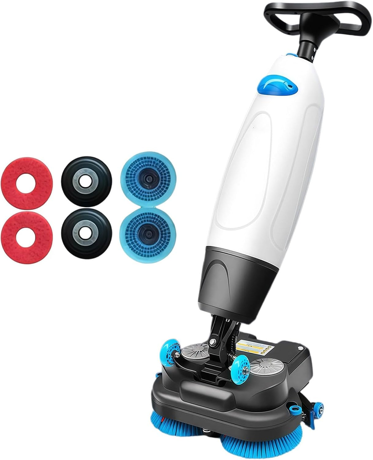 JIYINGHUI Nettoyants sol, 430 x 360 x 1 160 mm, 65-73 dB, 240 Tr/Min, Blanc, Autolaveuse Professionnelle, Système De Nettoyage 4 En 1