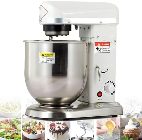JKJZSALJ robot pâtissier, 10 L, 500 W, Argenté, Professionnel, Bol Mélangeur, Batteur Électrique De Avec Fouet Et Crochet Pétrisseur