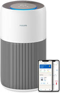 PHILIPS purificateur d'air, 104 m, 13 dB, 400 m, Blanc, connecté 2200, jusqu'à ², CADR ³/h, Filtre HEPA NanoProtect + charbon actif
