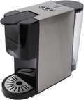 Omquot machine à café, env. 312 x 110 x 244 mm / 12,28 4,33' Machine à café à capsules, 800 ml, SUS, Noir/Argenté, à Capsules Compacte et Polyvalente