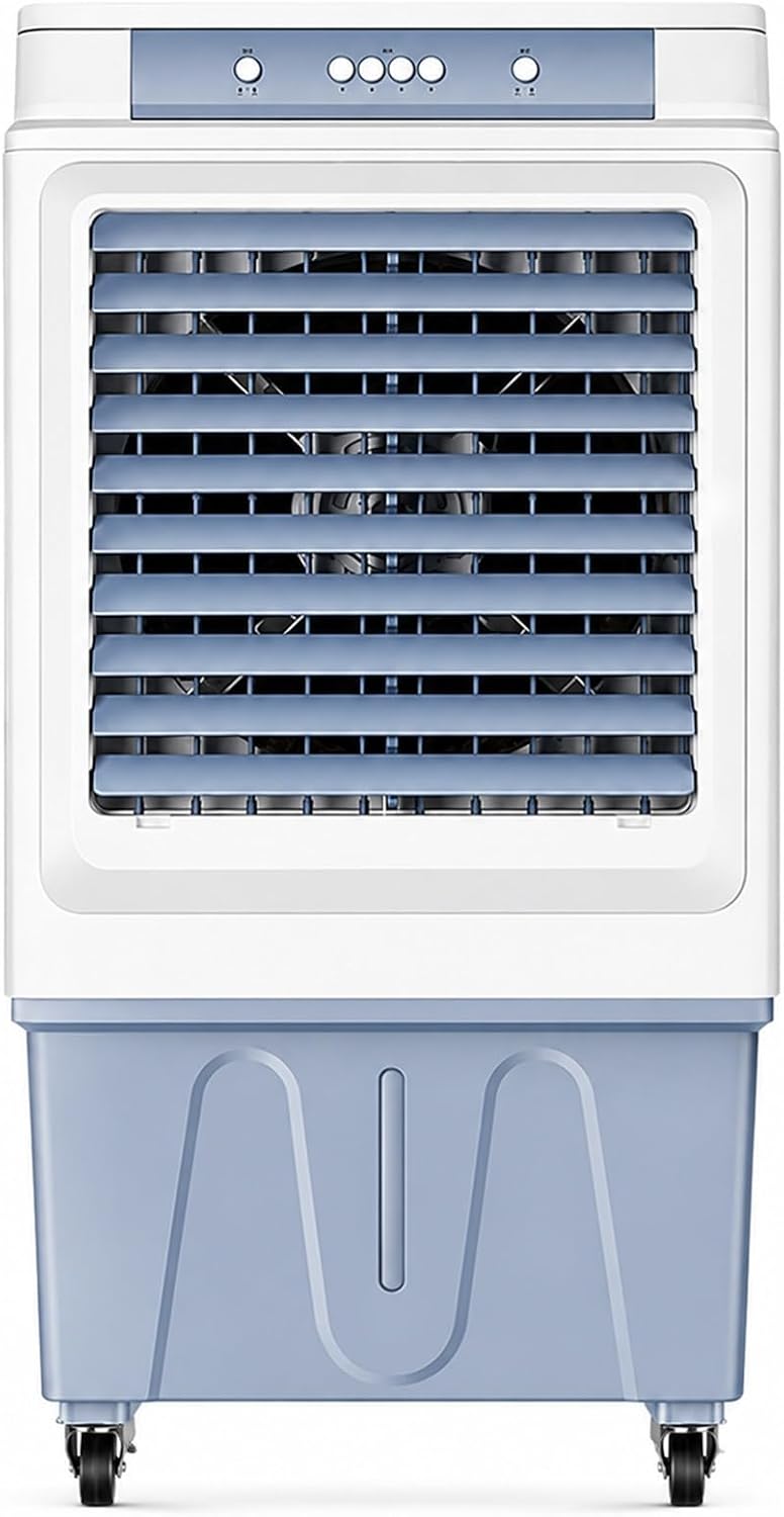 WNGJZZYC fontaine à eau, 91 x 32 x 41 cm, 50 L, Blanc cassé, Rafraichisseur D'air, Refroidisseur D'air Industriel avec Réservoir d'Eau