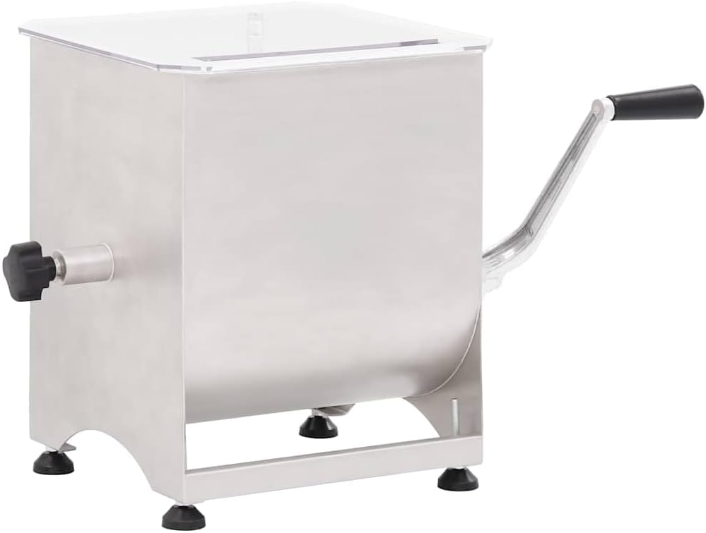 Ordellia blender, 34,5 x 31 x 44,5 cm (L x l x H), 20 kg, Acier inoxydable, argenté, Mélangeur de Viande Professionnel en INOX avec boîte de Vitesse