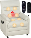 HOMCOM Fauteuils relaxants, Gris, Fauteuil Relax Électrique Massant et Chauffant