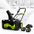 FgdVrelnor fraise à neige, 3500 W, 50 cm, 25 cm, 7,6 m, Noir, avec 2 Batteries pour Chemins de Jardin, Profondeur