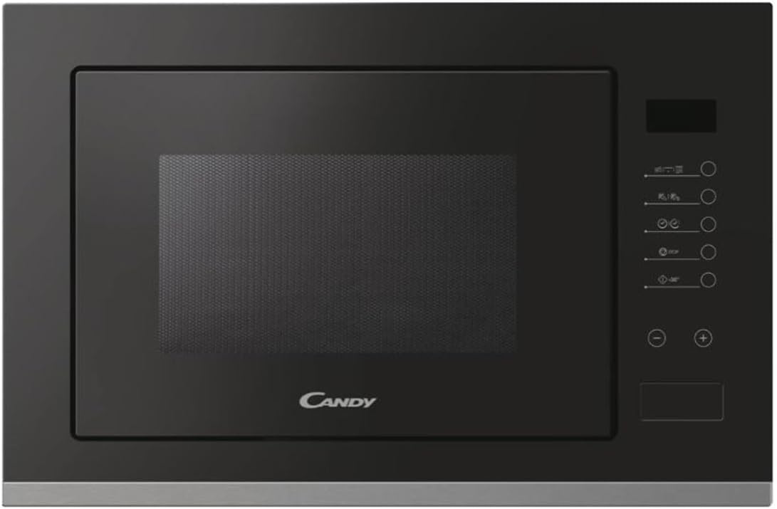 CANDY Gril, 60 cm, 25 litres, 900 W, Argenté, MIG25BNT Four micro-ondes combiné avec l, couleur noire avec cadre en acier inoxydable
