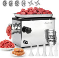 Anatole broyeur, 1100 W, 220 V, Argenté, Hachoir à Viande Électrique Professionnel Acier Inox Intégral, Lavable au Lave-vaisselle