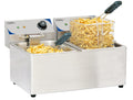 Casselin Friteuses, L 550 x P 430 x H 340 mm, 2 x 3 250 W / 230 V, 2 x 8, Noir, CFE82 - Friteuse électrique litres