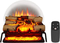 BALDERIA cheminée électrique, 2000 W, Noir/Blanc, Insert de cheminée avec effet flamme 3D, chauffage, éclairage LED