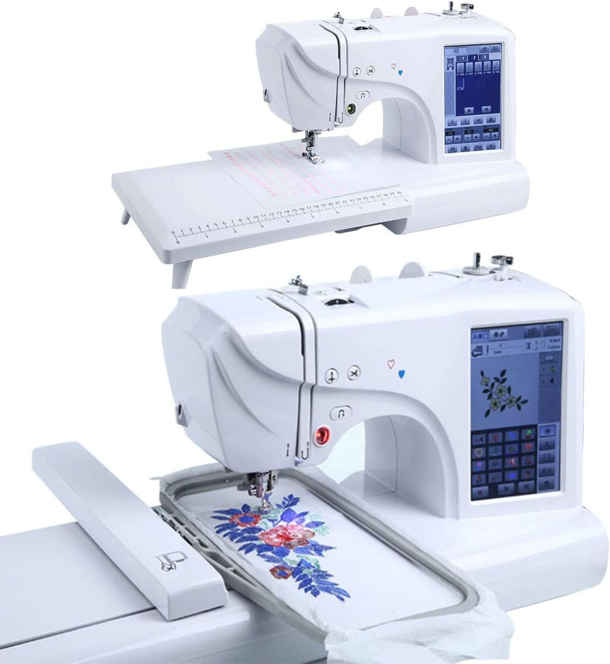 LYAYYDS machine à coudre, 45 W, corps en alliage d'aluminium + structure en acier., Noir, automatique avec zone de broderie de 4' x 9
