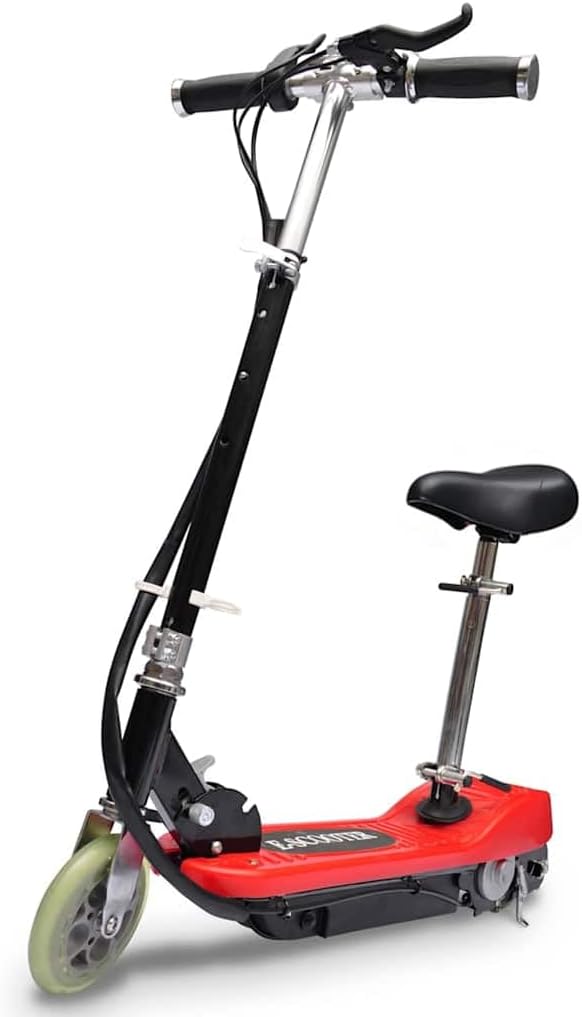 Ordellia Trottinettes, 120 W, 50 kg, rouge et noir., Trottinette électrique avec siège, pliable et portable