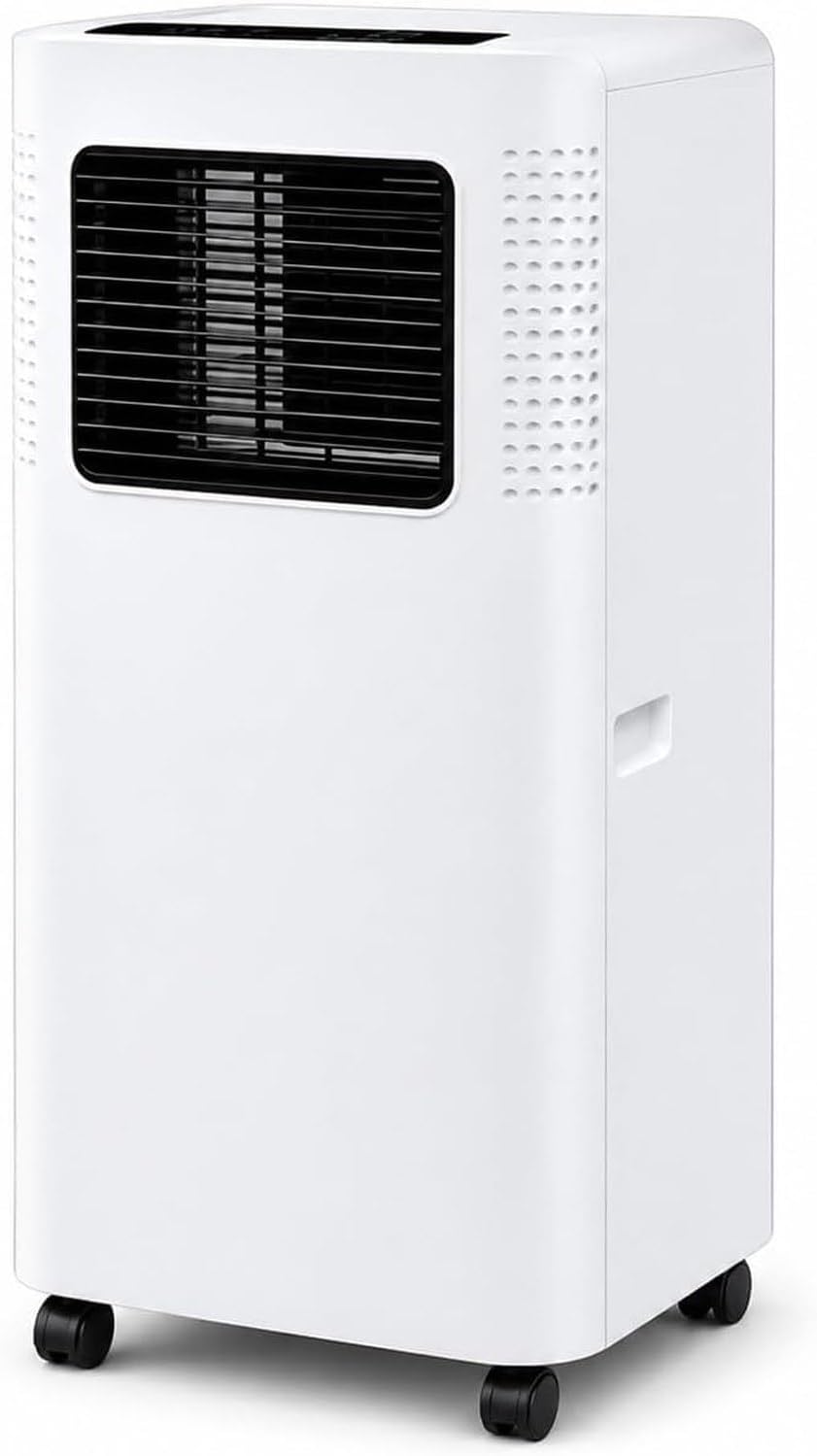 climatiseur portable PSHCEE, 7000 BTU, 60 DB, Blanc, Climatiseur Mobile Rafraîchissant & Déshumidificateur 2-en-1