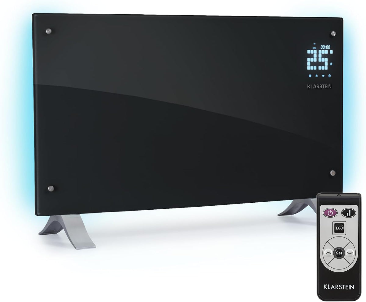 KLARSTEIN Radiateurs électriques, 2000 W, Gris, Radiateur Electrique à Faible Consommation d'Energie, Chauffage Electrique d'Intérieur avec Thermostat