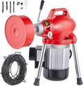 VEVOR Furets déboucheurs, 17,32 x 9,45 x 17,32 pouces / 440 x 240 x 440 mm, 20 m, 16 mm, 250 W, 4,6 m, Argenté, 2 Câbles Acier x / x 9