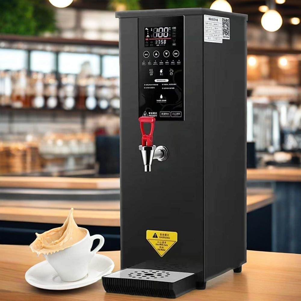 vnmudzeo fontaine à eau, Distributeur d'eau chaude pour restaurant, 22,1 x 40 x 64 cm, 25 L, 3000 W, 220 V, Acier inoxydable, Noir