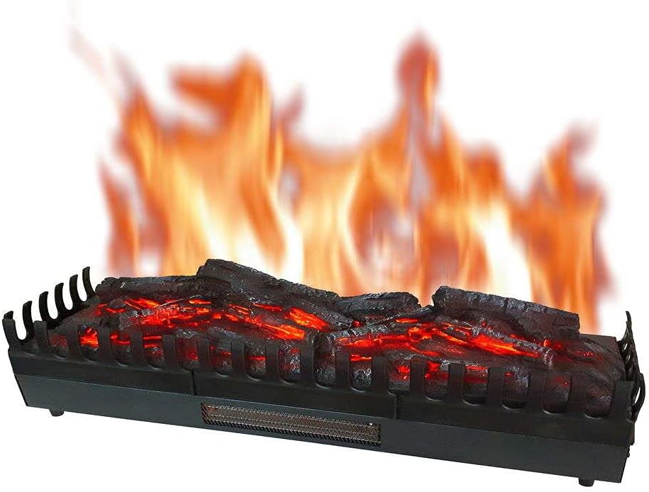 Chemin'Arte Cheminées électriques, Marron, Foyer à buches avec Effet Flammes 3XL