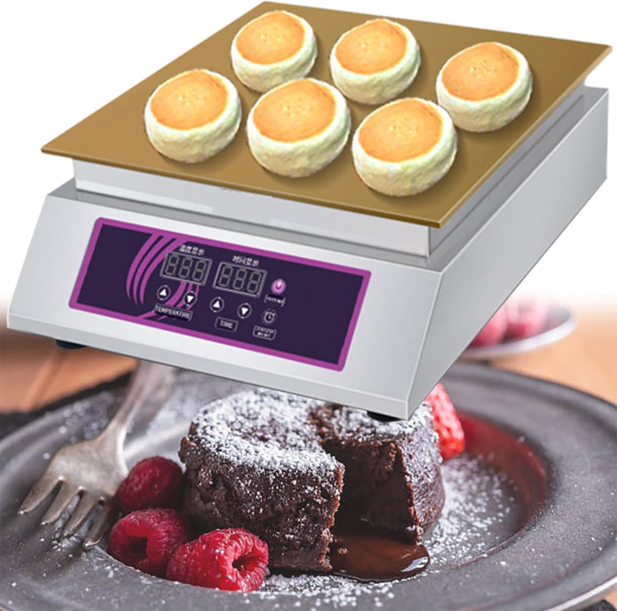 GLJTUO Machines à cupcakes, Argenté, Machine À Souffler Commerciale, Machine À Cupcakes, La Cuisine À Domicile