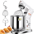 ylpddmm robot pâtissier, 500 W, 220 V, 7 L, Argenté/Blanc, 3 Vitesses - Robot Pétrin Multifonction Robot Cuisine