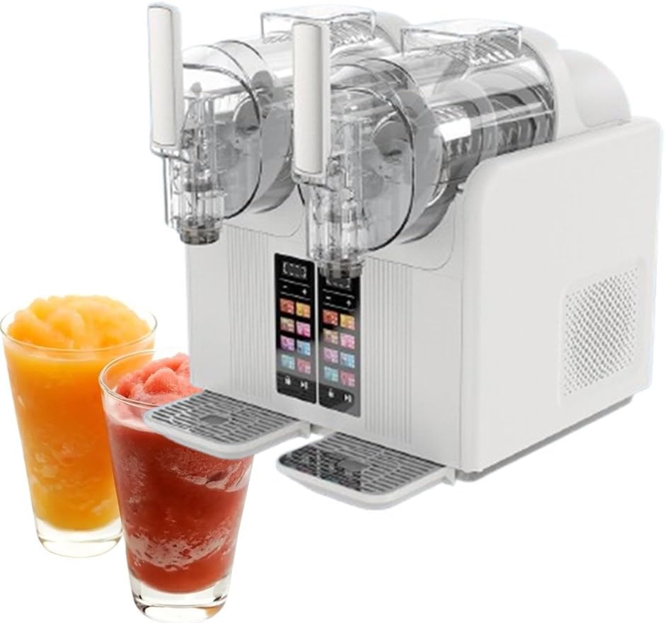 ShaiVrissian sorbetière, 500 W, 2x2, Blanc, Machine à Granités avec Température Réglable White, Machine à Glace Italienne & Granités